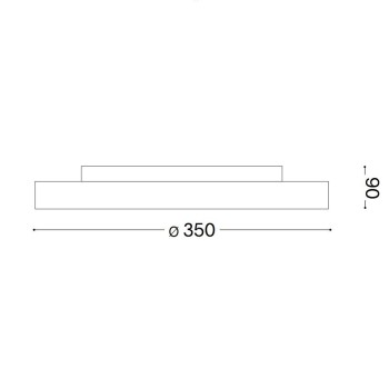 Plafoniera IDEAL LUX HALO 223193, D35, LED 26W, 4000K, finisaj alb