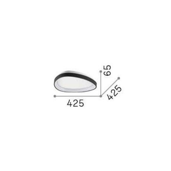 Plafoniera IDEAL LUX GEMINI 328034, D42, LED 23W, 3000K, finisaj alama