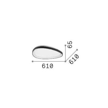 Plafoniera IDEAL LUX GEMINI 328065, D61, LED 29W, 3000K, finisaj alama