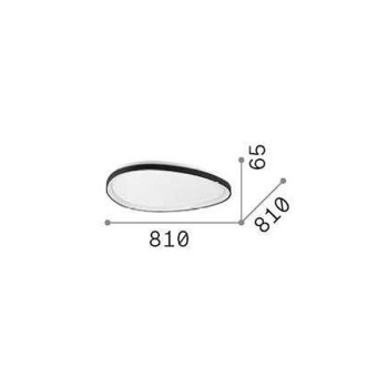 Plafoniera IDEAL LUX GEMINI 328072, D81, LED 41W, 3000K, finisaj alb