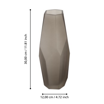 Vaza decorativa sticla CLONONY, maro satinat, 421345 - 1