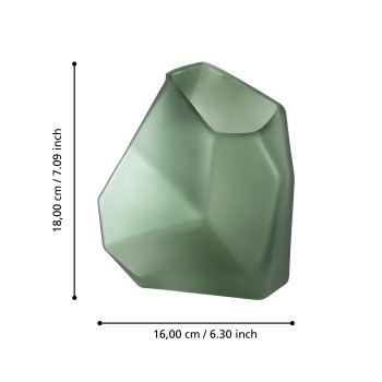 Vaza decorativa sticla CLONONY, verde satinat, 421347 - 1