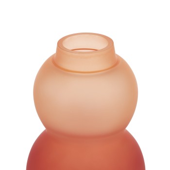 Vaza decorativa sticla BEVATO, rosu,roz satinat, 421352 - 1