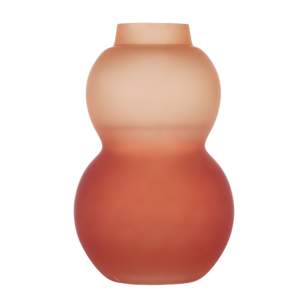Vaza decorativa sticla BEVATO, rosu,roz satinat, 421352 - 1