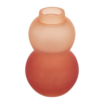 Vaza decorativa sticla BEVATO, rosu,roz satinat, 421352 - 1