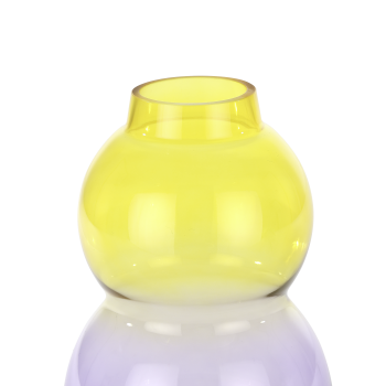 Vaza decorativa sticla BEVATO, galben, violet, 421353