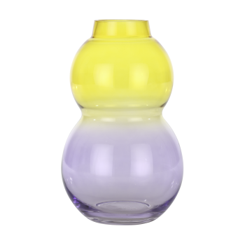 Vaza decorativa sticla BEVATO, galben, violet, 421353