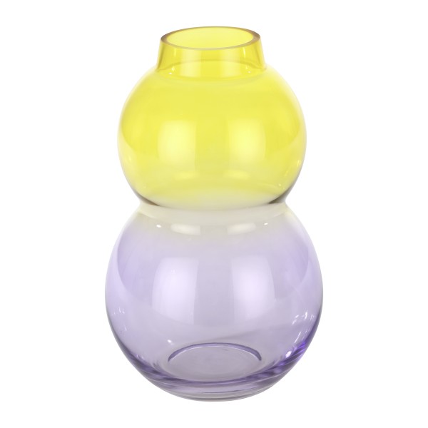 Vaza decorativa sticla BEVATO, galben, violet, 421353 - 1