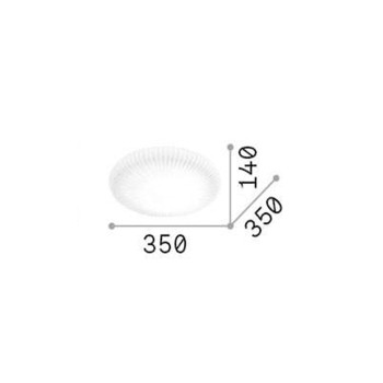Plafoniera IDEAL LUX ATRIUM 265803, D35, LED 12W, finisaj alb, abajur sticla