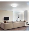 Plafoniera IDEAL LUX ATRIUM 265827, D45, LED 21W, finisaj alb, abajur sticla