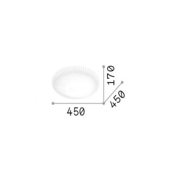 Plafoniera IDEAL LUX ATRIUM 265827, D45, LED 21W, finisaj alb, abajur sticla