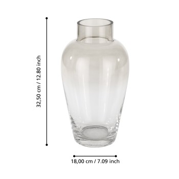 Vaza decorativa sticla KENYASI, maro transparent, 421362 - 1