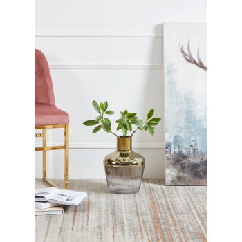 Vaza decorativa sticla SAMUNTAI, auriu transparent, 421368 - 1