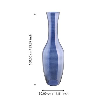 Vaza decorativa sticla LONGKALI, albastru, 421374 - 1