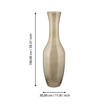 Vaza decorativa sticla LONGKALI, maro, 421375 - 1
