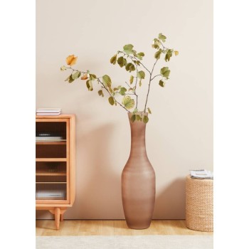 Vaza decorativa sticla LONGKALI, maro satinat, 421376 - 1