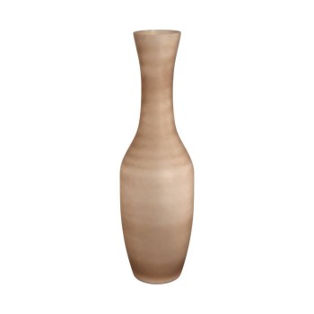 Vaza decorativa sticla LONGKALI, maro satinat, 421376