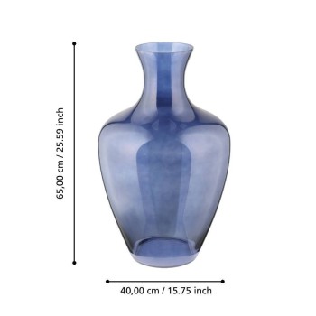 Vaza decorativa sticla LONGKALI, albastru, 421377 - 1