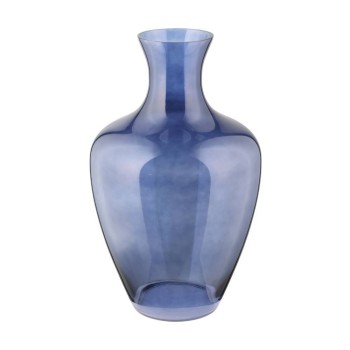 Vaza decorativa sticla LONGKALI, albastru, 421377
