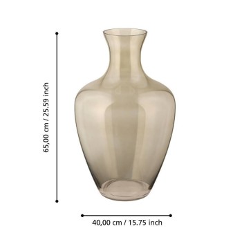 Vaza decorativa sticla LONGKALI, maro, 421378 - 1