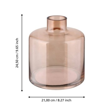 Vaza decorativa sticla NABAS, roz, 421386 - 1