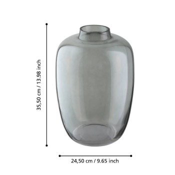 Vaza decorativa sticla CULASI, gri, 421393 - 1