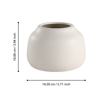 Vaza decorativa ceramica LOVRAN, crem, 421398 - 1