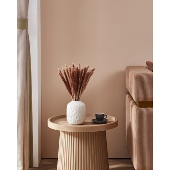 Vaza decorativa ceramica LOVRAN, alb, 421401 - 1