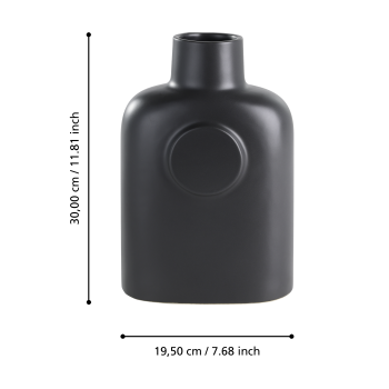 Vaza decorativa ceramica LYAGLAN, negru, 421408