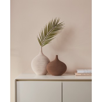 Vaza decorativa ceramica SARYKSU, bej, 421411 - 1