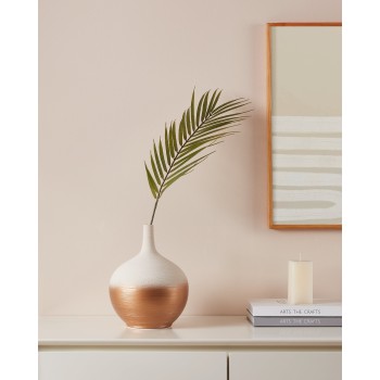 Vaza decorativa ceramica SARYKSU, aur alb, 421413 - 1