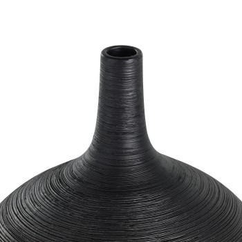 Vaza decorativa ceramica SARYKSU, aur negru, 421414 - 1