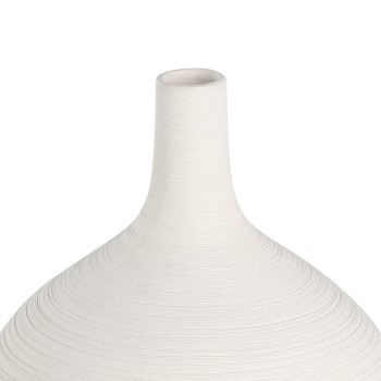 Vaza decorativa ceramica SARYKSU, aur alb, 421415