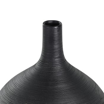 Vaza decorativa ceramica SARYKSU, aur negru, 421416 - 1