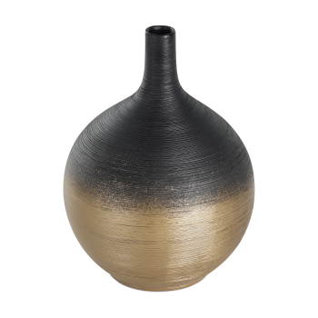 Vaza decorativa ceramica SARYKSU, aur negru, 421416