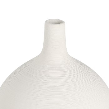 Vaza decorativa ceramica SARYKSU, aur alb, 421417 - 1