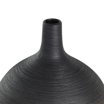 Vaza decorativa ceramica SARYKSU, aur negru, 421418 - 1