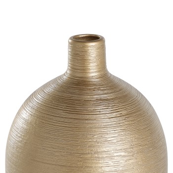 Vaza decorativa ceramica SARYKSU, aur alb, 421419 - 1