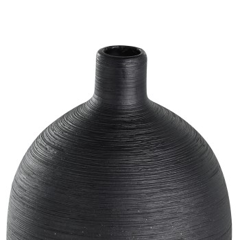 Vaza decorativa ceramica SARYKSU, aur negru, 421421