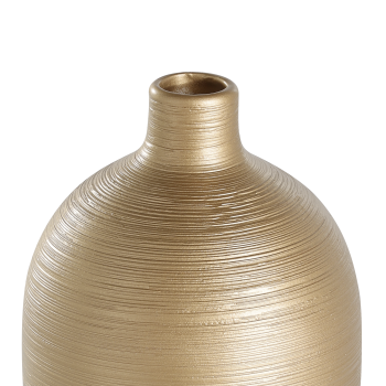 Vaza decorativa ceramica SARYKSU, aur alb, 421422