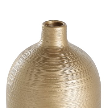 Vaza decorativa ceramica SARYKSU, aur alb, 421422 - 1