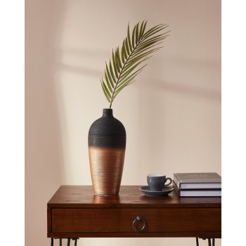 Vaza decorativa ceramica SARYKSU, aur negru, 421423 - 1