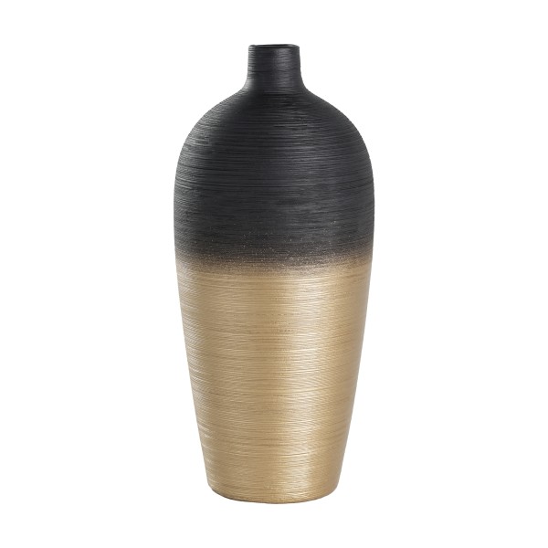 Vaza decorativa ceramica SARYKSU, aur negru, 421423 - 1