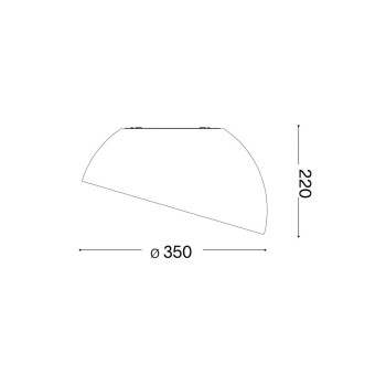 Plafoniera IDEAL LUX COROLLA-2 PL 297101, D35, LED 24W, 3000K, finisaj alb