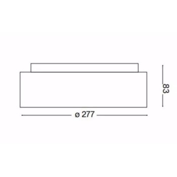 Plafoniera IDEAL LUX ZIGGY 293776, D30, LED 22W, 3000K, finisaj alb