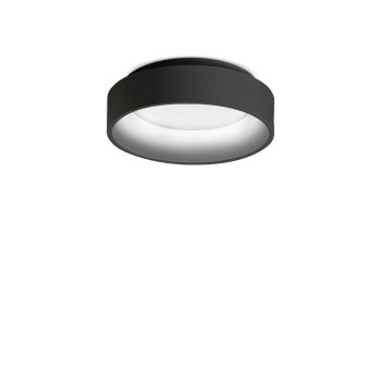 Plafoniera IDEAL LUX ZIGGY 293769, D30, LED 22W, 3000K, finisaj negru, difuzor alb
