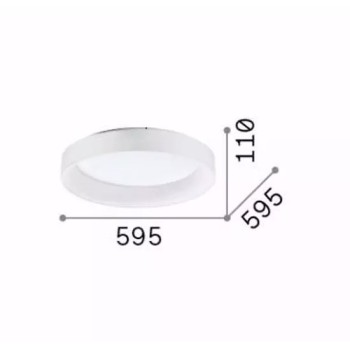 Plafoniera IDEAL LUX ZIGGY 307213, D60, LED 42W, 3000K, finisaj negru, difuzor alb