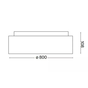 Plafoniera IDEAL LUX ZIGGY 321615, D80, LED 62W, 3000K, finisaj negru, difuzor alb