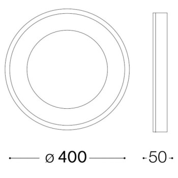 Plafoniera IDEAL LUX PLANET 312347, D40, LED 22W, 3000K, finisaj alb