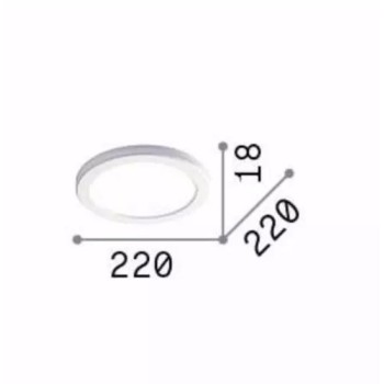 Plafoniera IDEAL LUX AURA 290799, D22, LED 20W, 3000K, finisaj alb